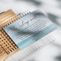 Watercolor soft blue nautical wedding wishing well