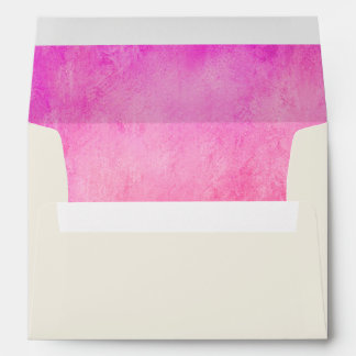 Watercolor Soft Pink and Orange Wedding Envelope