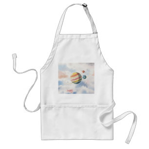 Watercolor Solar System with Metallic Accents Standard Apron