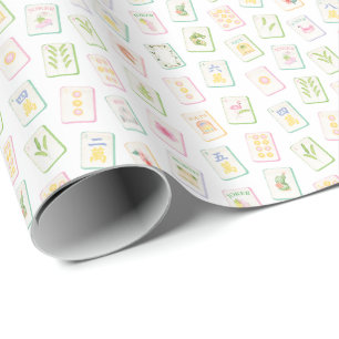 Watercolor Southern Summer Mahjong Wrapping Paper