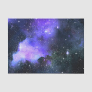 Watercolor Space Galaxy Stars Purple  Tissue Paper