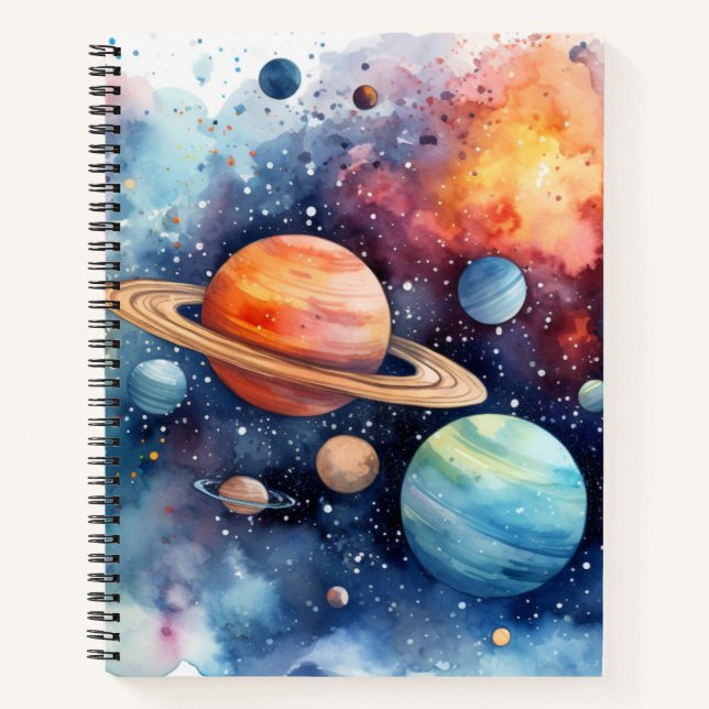 Watercolor Space Notebook (Front)