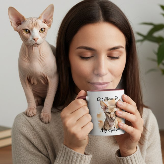 Watercolor Sphynx Brown Personalise Mug (Creator Uploaded)