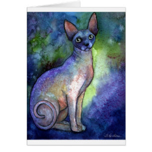 Watercolor Sphynx Sphinx Cat # 2 painting