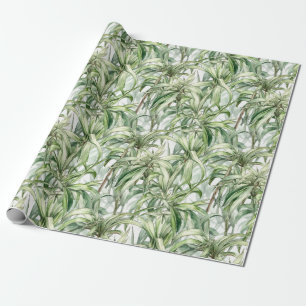 Watercolor Spider Plant Light Wrapping Paper