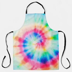 Watercolor Spiral. Organic Artistic Dirty Art. Spi Apron