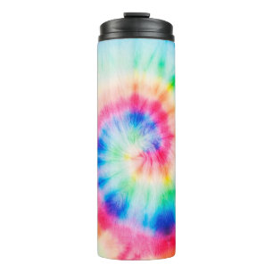 Watercolor Spiral. Organic Artistic Dirty Art. Spi Thermal Tumbler