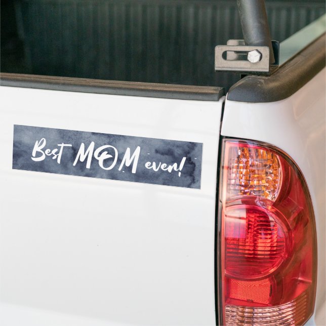 Watercolor Splash Best Mum Ever Mother's Day Bumper Sticker (On Truck)