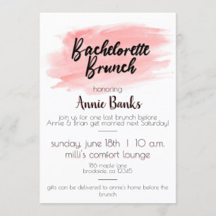 Watercolor Splash Brunch Invite