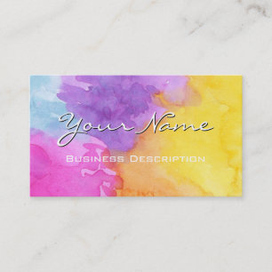 Watercolor splash Business Card