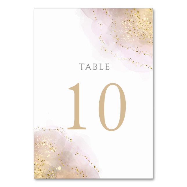 watercolor splash design Table Number 10 (Front)
