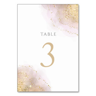 watercolor splash design Table Number 3