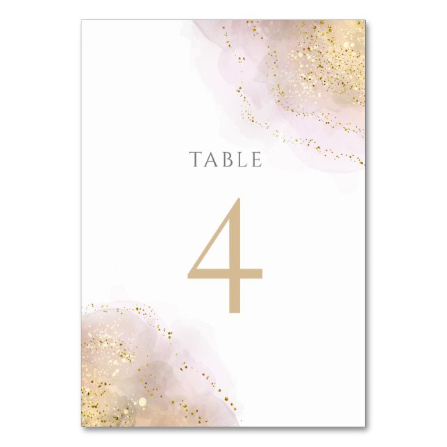 watercolor splash design Table Number 4 (Front)
