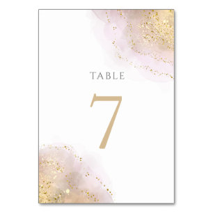 watercolor splash design Table Number 7