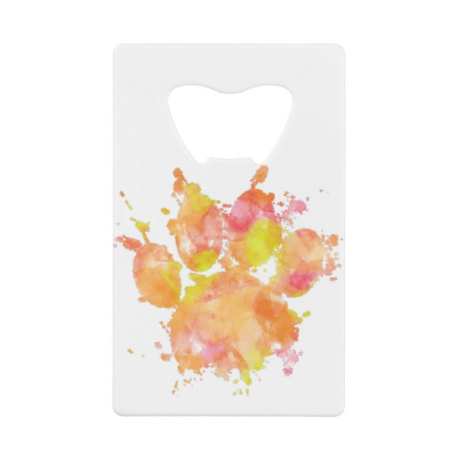 Watercolor Splash Dog Paw Print (Front)