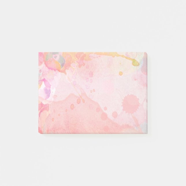 Watercolor Splash In Pastels Post-it Notes (Front)