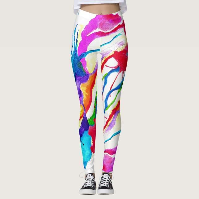 Watercolor Splash Leggings (Front)