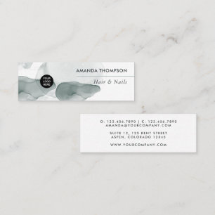 Watercolor splash mini business card