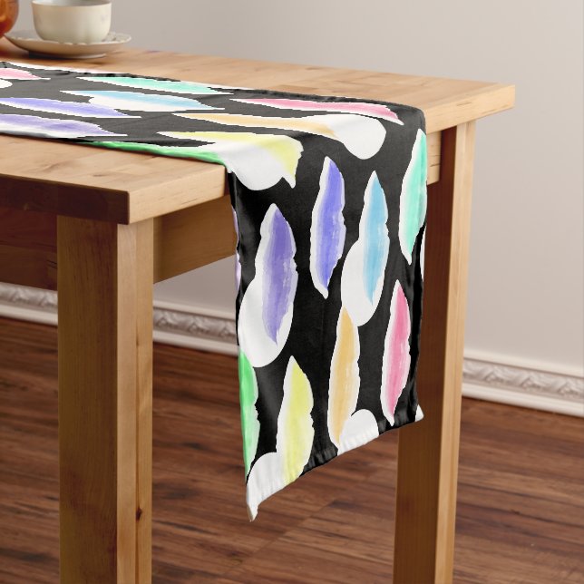 Watercolor Splash! Short Table Runner (In Situ)