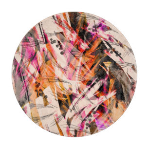 Watercolor splash, vintage abstract background. cutting board