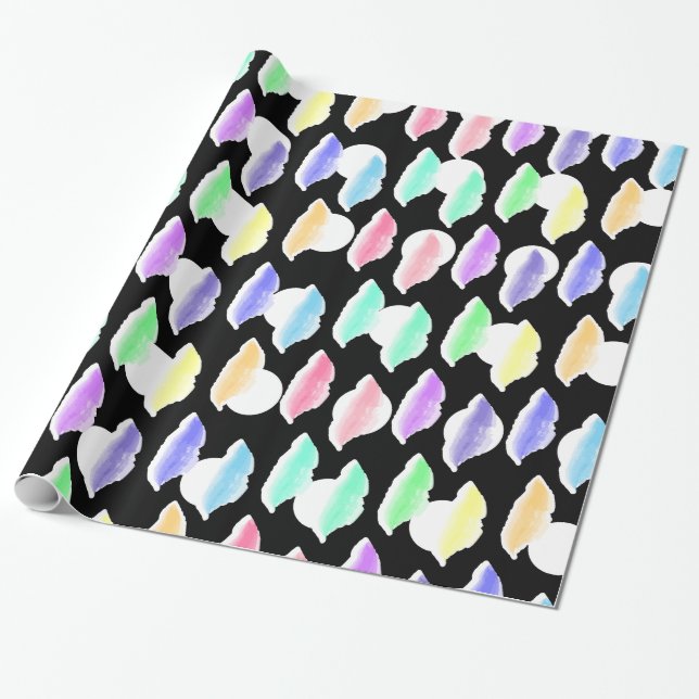 Watercolor Splash! Wrapping Paper (Unrolled)