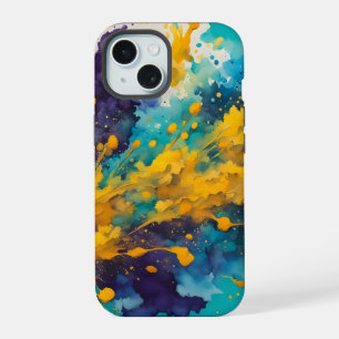 Watercolor Splashes Background iPhone 15 Case