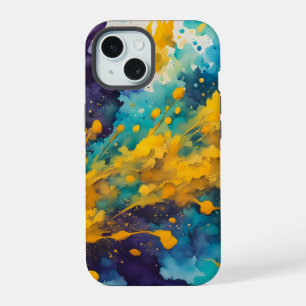 Watercolor Splashes Background iPhone 15 Case