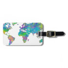 Watercolor Splashes World Map