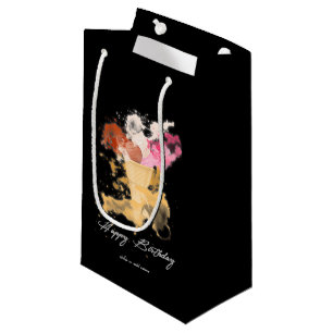 Watercolor Splatter Birthday Ice-cream Small Gift Bag