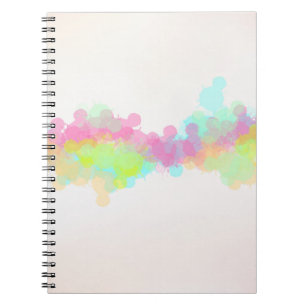 Watercolor Splatter Colourful Abstract Design Notebook