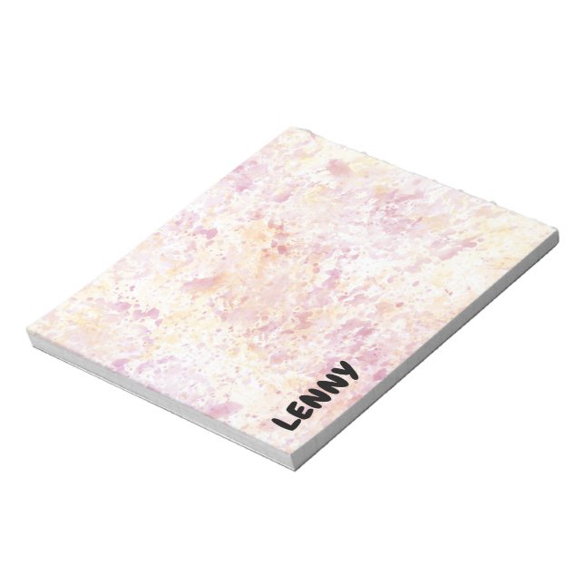 Watercolor Splatter & Drops Notepad (Rotated)