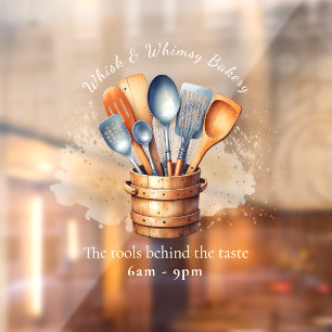 Watercolor Splatter Kitchen Utensils