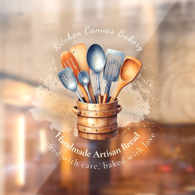 Watercolor Splatter Kitchen Utensils Product Label (Sheet 2)