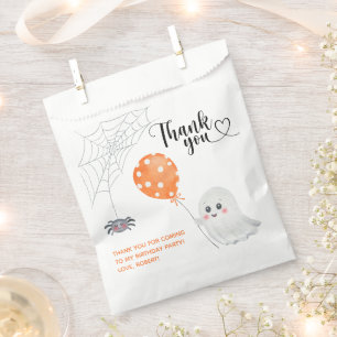Watercolor Spooky One Birthday Thank you Favour Bag