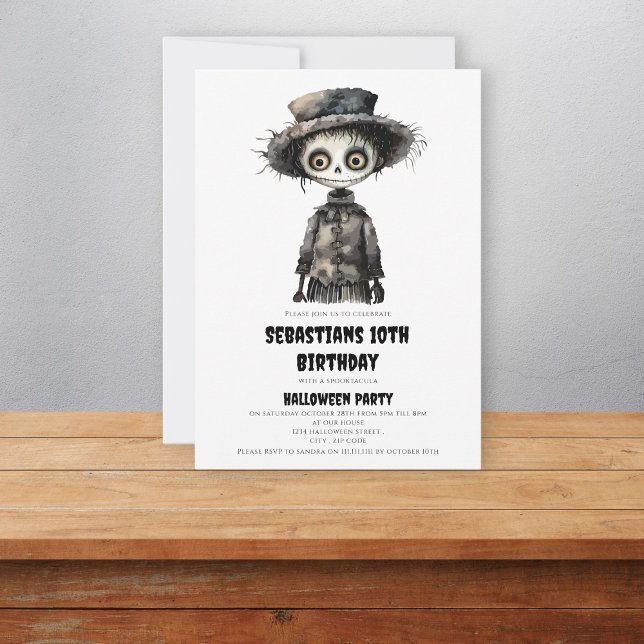 watercolor spooky spooktacular birthday  invitation (Creator Uploaded)
