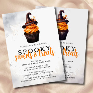 Watercolor Spooky Sweets & Treats Halloween Party Invitation