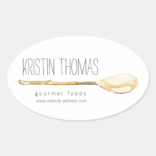 Watercolor Spoon Catering, Chef I Stickers