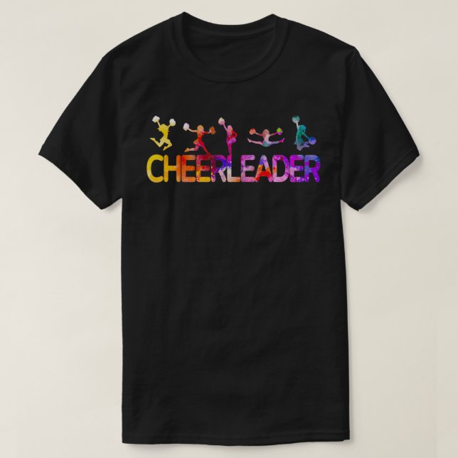 Watercolor Sport Cheerleader T-Shirt (Design Front)