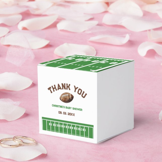 Watercolor Sport Football Baby Shower  Favour Box (Wedding)