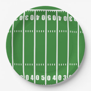 Watercolor Sport Football Baby Shower Paper Plate