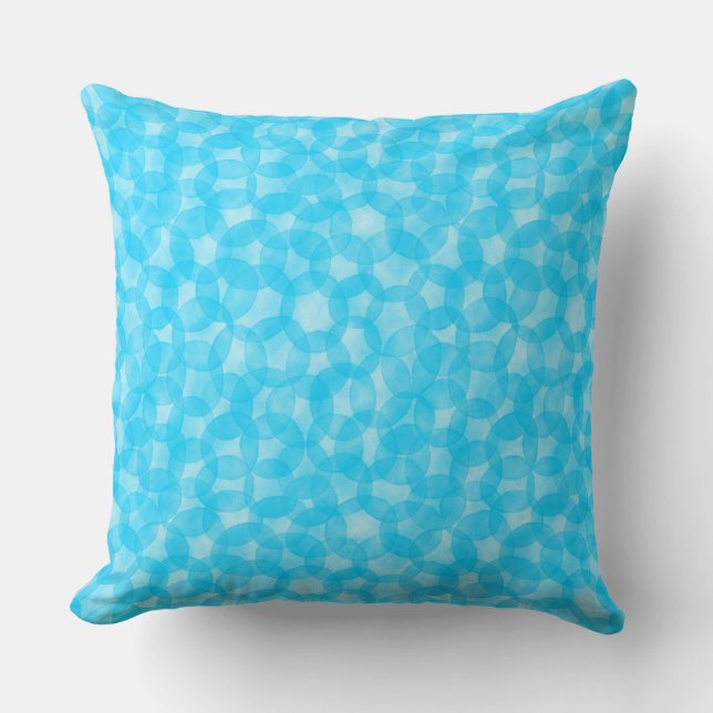 Watercolor Spots Pattern - Sky Blue Cushion (Front)