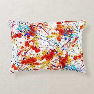 Watercolor Spots White Background Pattern Decorative Cushion