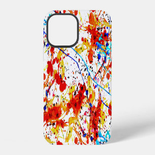 Watercolor Spots White Background Pattern iPhone 12 Case