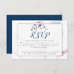 Watercolor Spring Apple Blossoms RSVP Card
