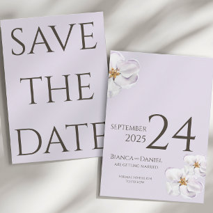 watercolor spring blossom wedding Save the date