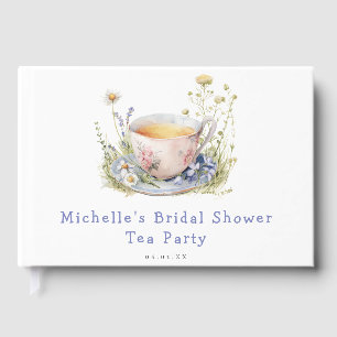 Watercolor Spring Bridal Shower Tea Party Guest Book