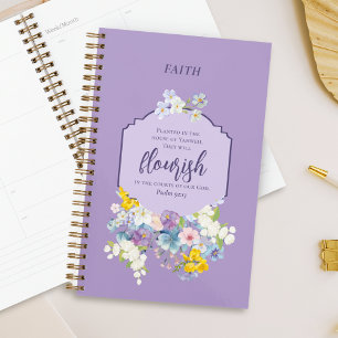 Watercolor Spring Floral Bible Verse Personalised Planner