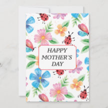 Watercolor Spring Floral Pattern Mother's Day