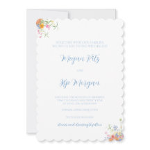 Watercolor Spring Floral Wedding Invitation