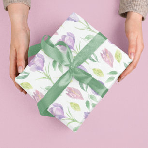 Watercolor Spring Floral Wrapping Paper Sheets